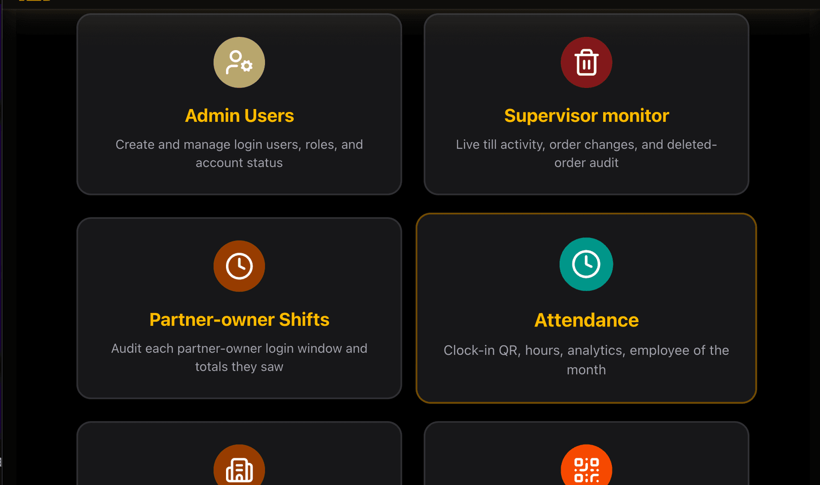 Hostora supervisor and attendance control modules